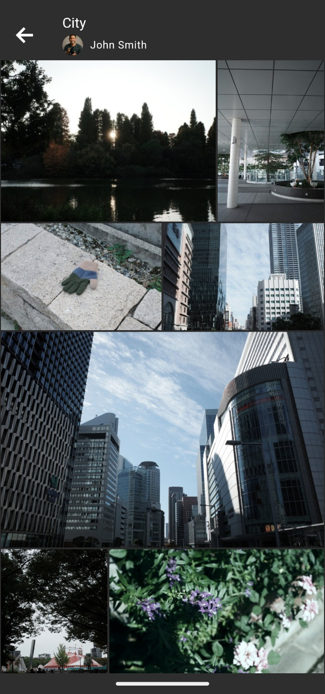 Image filtering screen